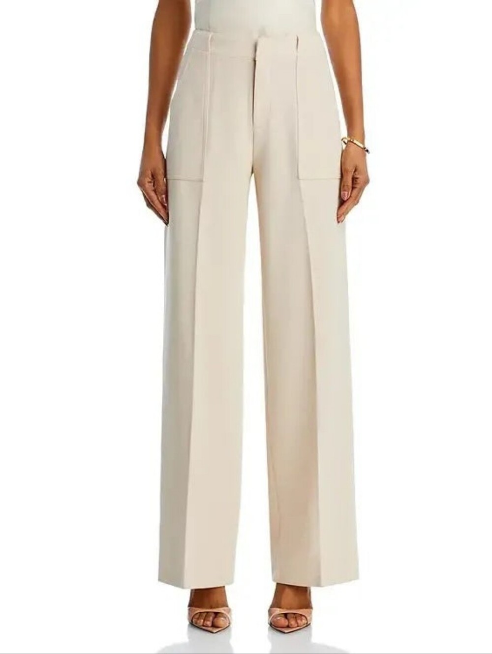 Lucy Paris | Cream Diana Wide Leg Pants Size Small